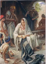 Priscilla, kuvitus teoksesta "Raamatun naiset", julkaisija The Religious Tract Society, 1927